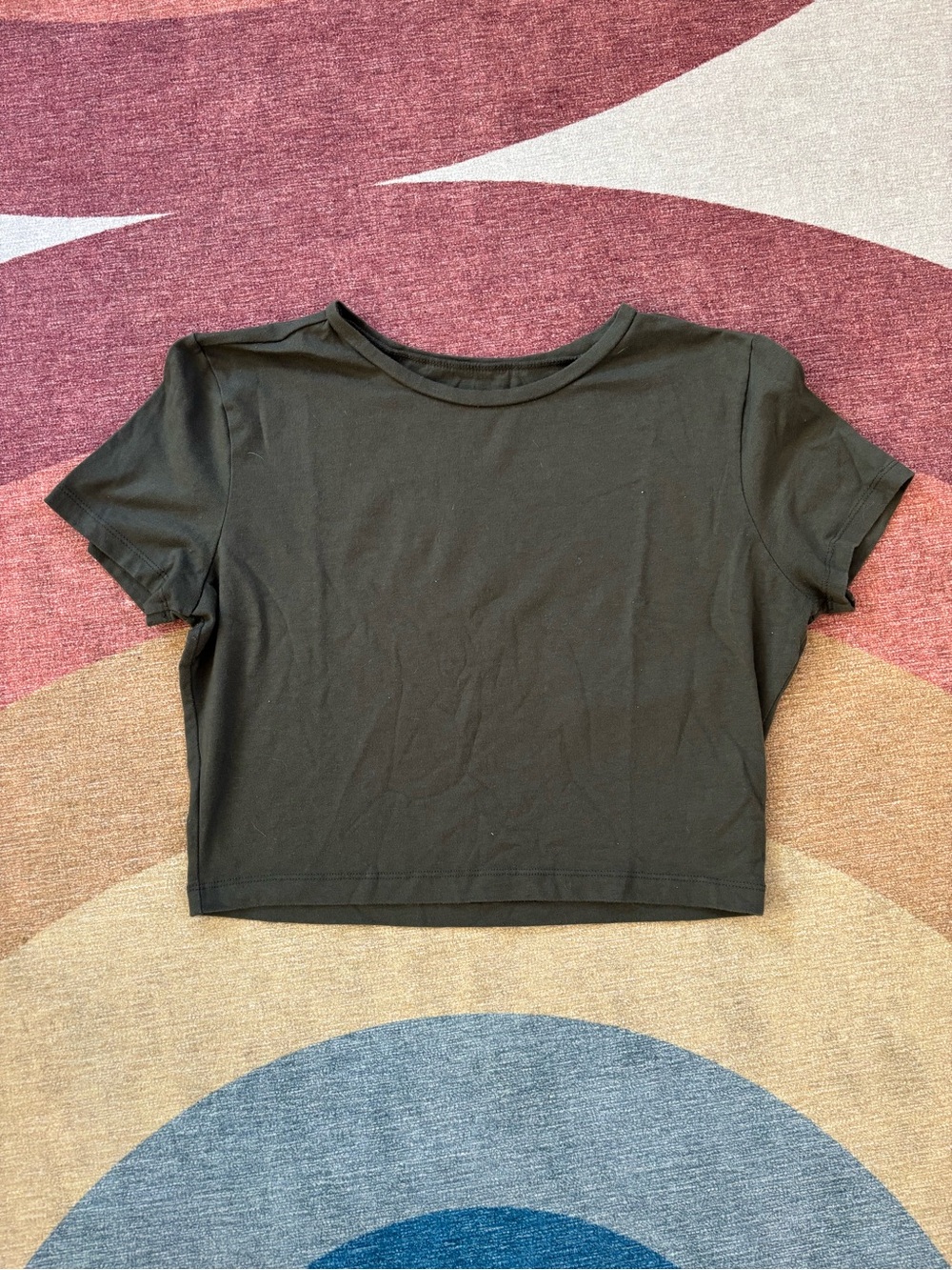 wild fable Olive Green Short Sleeve Crop Tee